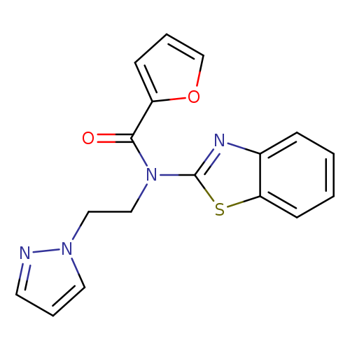 N-(1,3-benzothiazol-2-yl)-N-[2-(1H-pyrazol-1-yl)ethyl]furan-2-carboxamide
