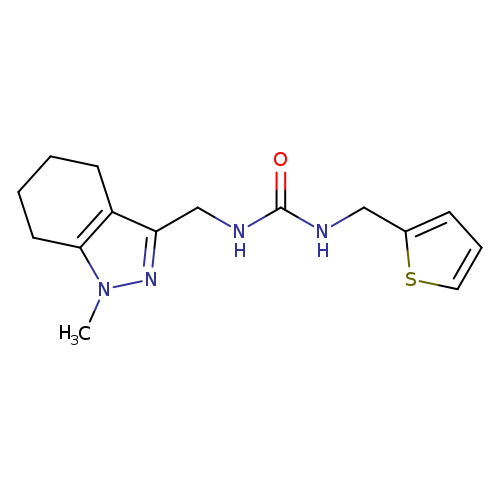 3-[(1-methyl-4,5,6,7-tetrahydro-1H-indazol-3-yl)methyl]-1-[(thiophen-2-yl)methyl]urea