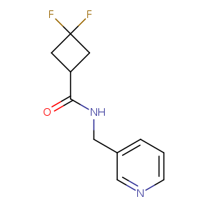 3,3-difluoro-N-[(pyridin-3-yl)methyl]cyclobutane-1-carboxamide