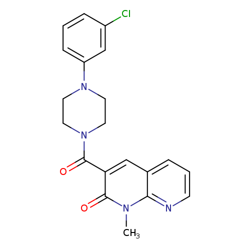 3-[4-(3-chlorophenyl)piperazine-1-carbonyl]-1-methyl-1,2-dihydro-1,8-naphthyridin-2-one