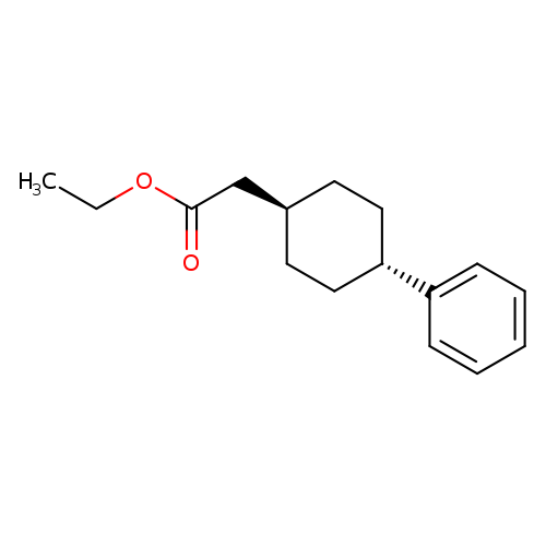 Cyclohexaneacetic acid, 4-phenyl-, ethyl ester, trans-
