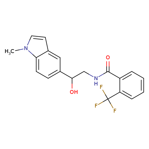 N-[2-hydroxy-2-(1-methyl-1H-indol-5-yl)ethyl]-2-(trifluoromethyl)benzamide