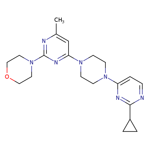 4-{4-[4-(2-cyclopropylpyrimidin-4-yl)piperazin-1-yl]-6-methylpyrimidin-2-yl}morpholine