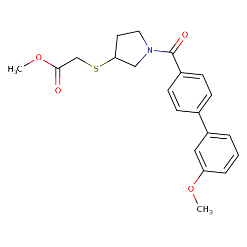 methyl 2-[(1-{3'-methoxy-[1,1'-biphenyl]-4-carbonyl}pyrrolidin-3-yl)sulfanyl]acetate