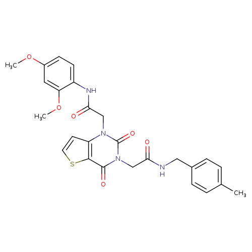 2-(1-{[(2,4-dimethoxyphenyl)carbamoyl]methyl}-2,4-dioxo-1H,2H,3H,4H-thieno[3,2-d]pyrimidin-3-yl)-N-[(4-methylphenyl)methyl]acetamide
