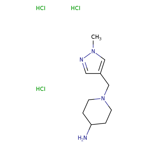 1-[(1-methyl-1H-pyrazol-4-yl)methyl]piperidin-4-aminetrihydrochloride