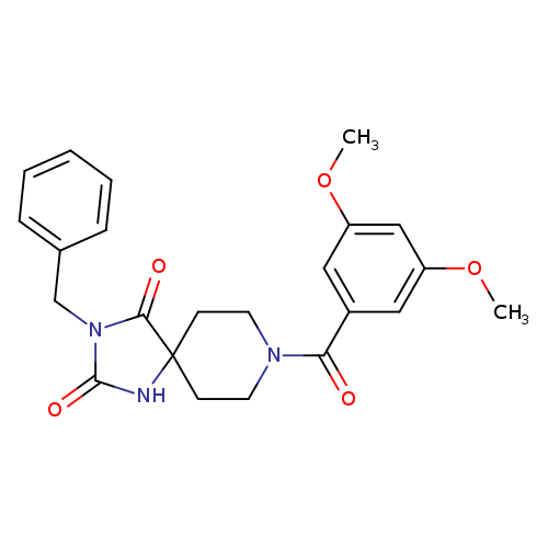 3-benzyl-8-(3,5-dimethoxybenzoyl)-1,3,8-triazaspiro[4.5]decane-2,4-dione