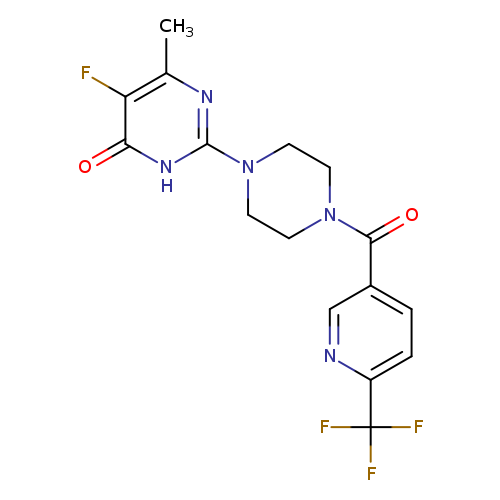 5-fluoro-6-methyl-2-{4-[6-(trifluoromethyl)pyridine-3-carbonyl]piperazin-1-yl}-3,4-dihydropyrimidin-4-one
