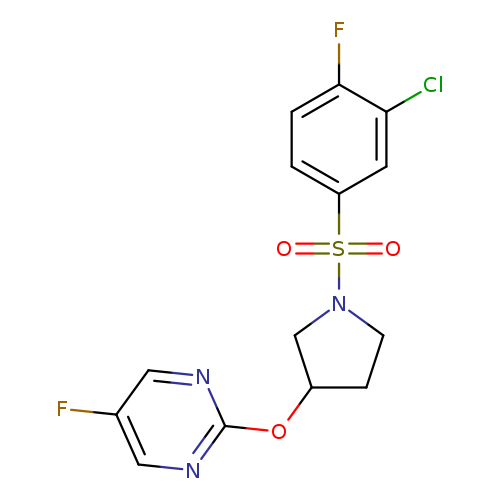 2-{[1-(3-chloro-4-fluorobenzenesulfonyl)pyrrolidin-3-yl]oxy}-5-fluoropyrimidine