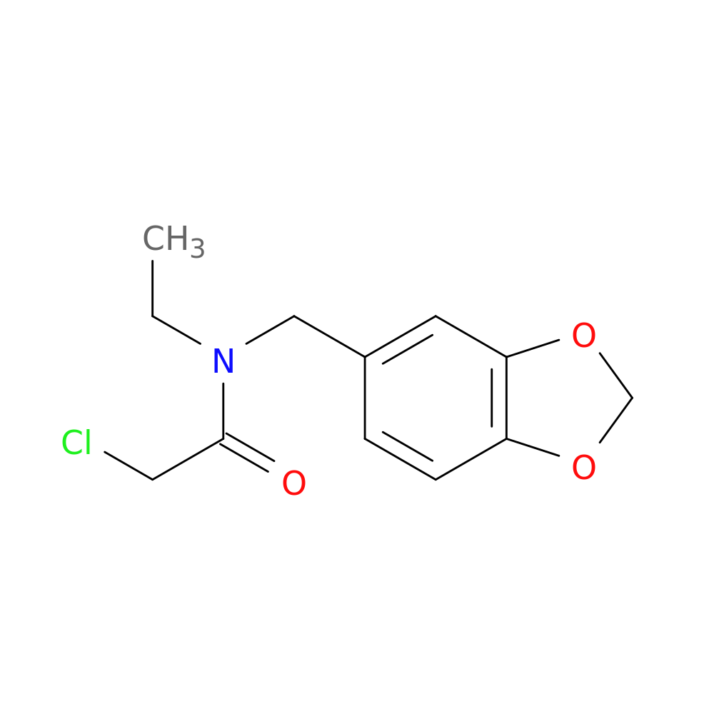 N-[(1,3-dioxaindan-5-yl)methyl]-2-chloro-N-ethylacetamide