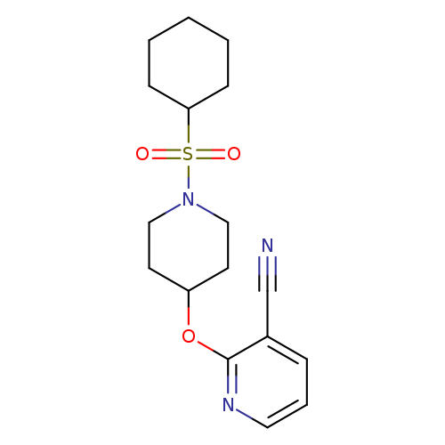 2-{[1-(cyclohexanesulfonyl)piperidin-4-yl]oxy}pyridine-3-carbonitrile