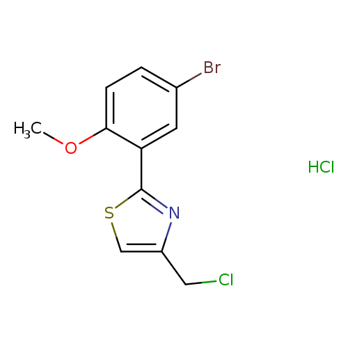 2-(5-bromo-2-methoxyphenyl)-4-(chloromethyl)-1,3-thiazole hydrochloride