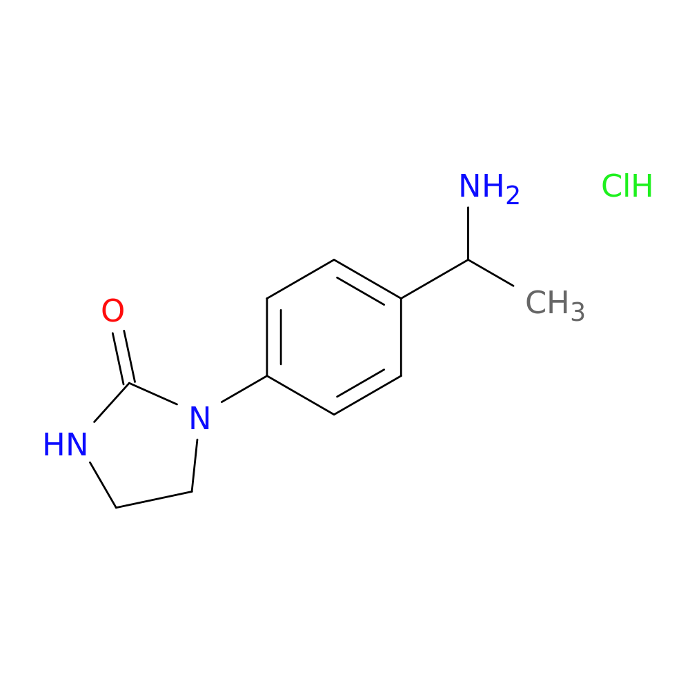 1-[4-(1-aminoethyl)phenyl]imidazolidin-2-one hydrochloride