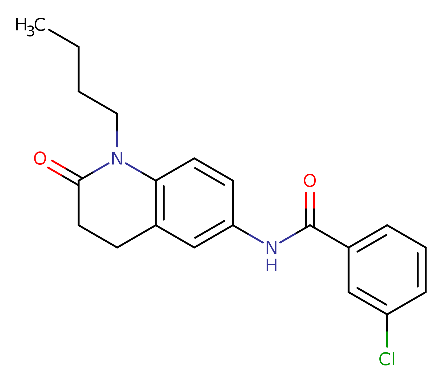 N-(1-butyl-2-oxo-1,2,3,4-tetrahydroquinolin-6-yl)-3-chlorobenzamide