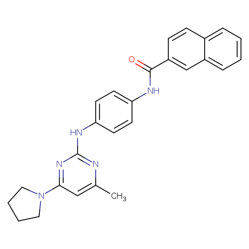 N-(4-{[4-methyl-6-(pyrrolidin-1-yl)pyrimidin-2-yl]amino}phenyl)naphthalene-2-carboxamide