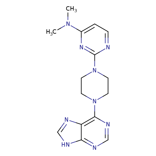 N,N-dimethyl-2-[4-(9H-purin-6-yl)piperazin-1-yl]pyrimidin-4-amine