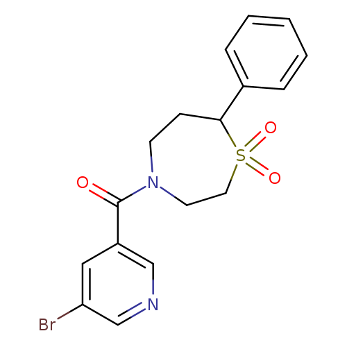 4-(5-bromopyridine-3-carbonyl)-7-phenyl-1lambda6,4-thiazepane-1,1-dione