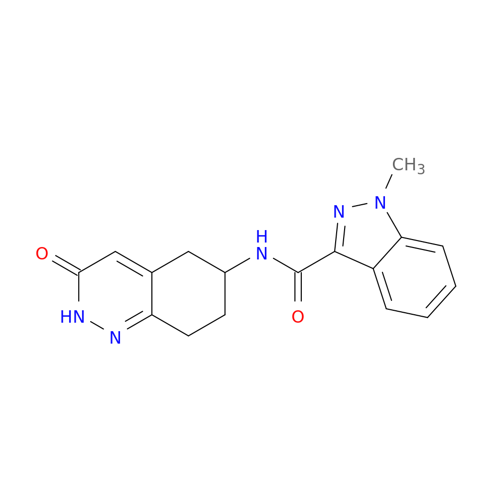 1-methyl-N-(3-oxo-2,3,5,6,7,8-hexahydrocinnolin-6-yl)-1H-indazole-3-carboxamide