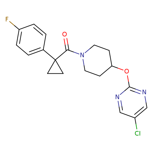 5-chloro-2-({1-[1-(4-fluorophenyl)cyclopropanecarbonyl]piperidin-4-yl}oxy)pyrimidine