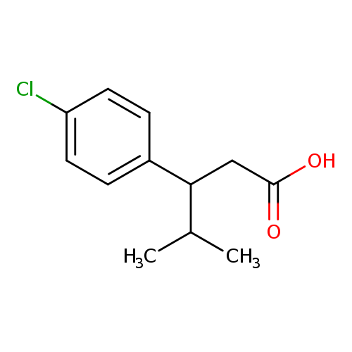 3-(4-chlorophenyl)-4-methylpentanoic acid