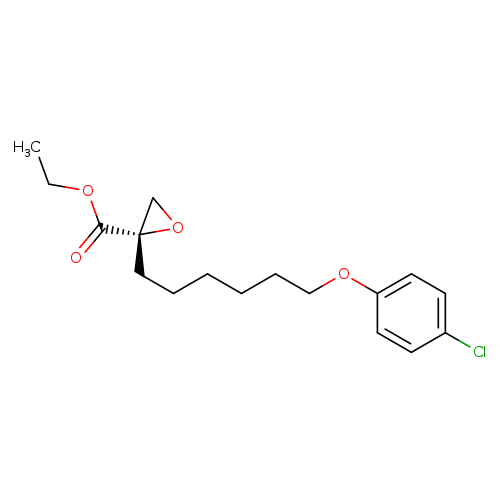 Oxiranecarboxylic acid, 2-[6-(4-chlorophenoxy)hexyl]-, ethyl ester, (2S)-