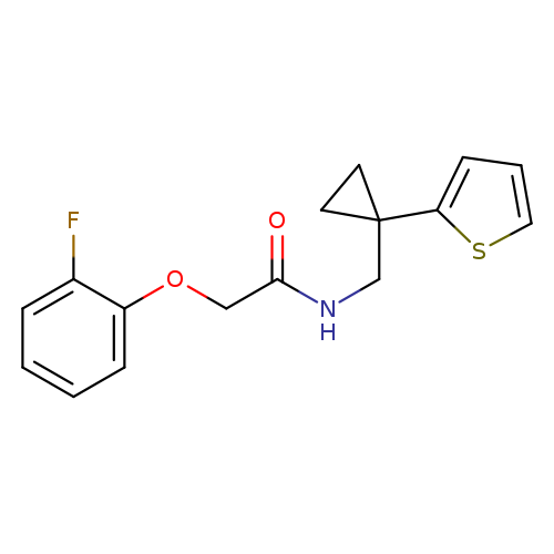 2-(2-fluorophenoxy)-N-{[1-(thiophen-2-yl)cyclopropyl]methyl}acetamide