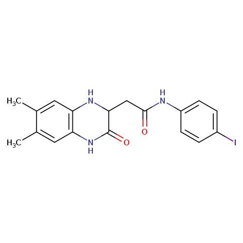 2-(6,7-dimethyl-3-oxo-1,2,3,4-tetrahydroquinoxalin-2-yl)-N-(4-iodophenyl)acetamide