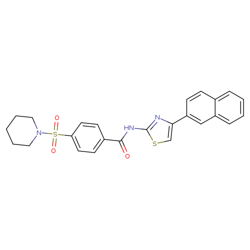 N-[4-(naphthalen-2-yl)-1,3-thiazol-2-yl]-4-(piperidine-1-sulfonyl)benzamide