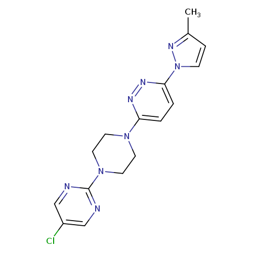 3-[4-(5-chloropyrimidin-2-yl)piperazin-1-yl]-6-(3-methyl-1H-pyrazol-1-yl)pyridazine
