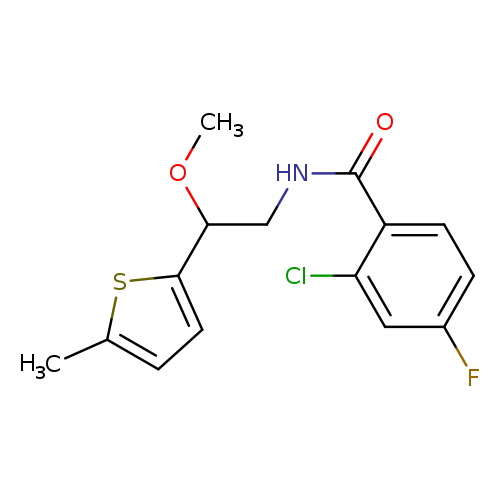 2-chloro-4-fluoro-N-[2-methoxy-2-(5-methylthiophen-2-yl)ethyl]benzamide