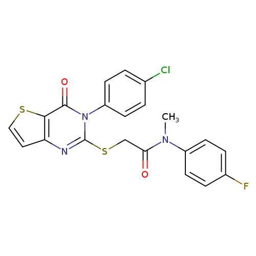2-{[3-(4-chlorophenyl)-4-oxo-3H,4H-thieno[3,2-d]pyrimidin-2-yl]sulfanyl}-N-(4-fluorophenyl)-N-methylacetamide