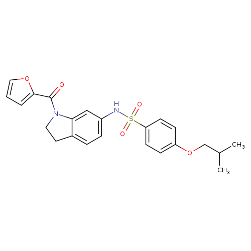 N-[1-(furan-2-carbonyl)-2,3-dihydro-1H-indol-6-yl]-4-(2-methylpropoxy)benzene-1-sulfonamide