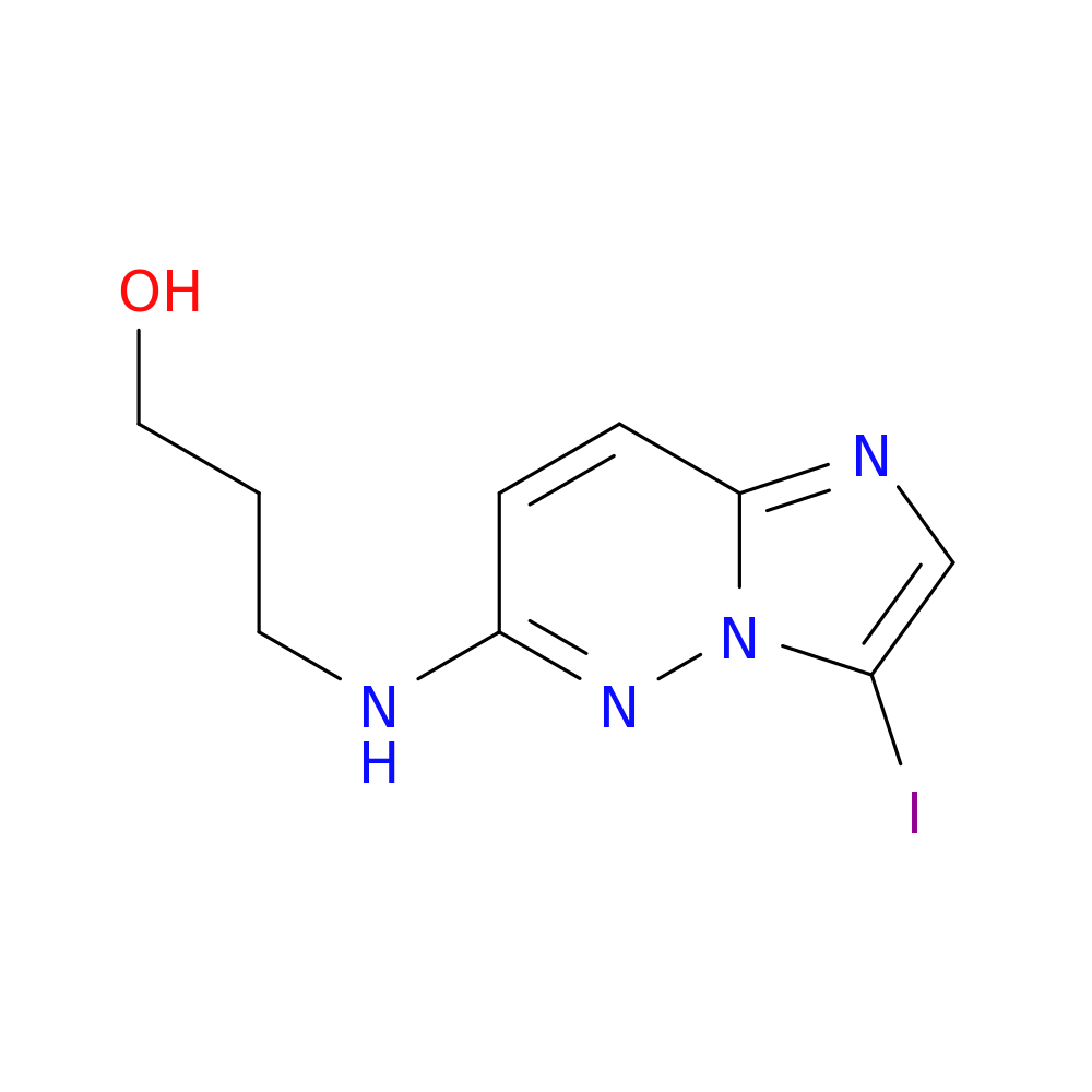 3-({3-iodoimidazo[1,2-b]pyridazin-6-yl}amino)propan-1-ol