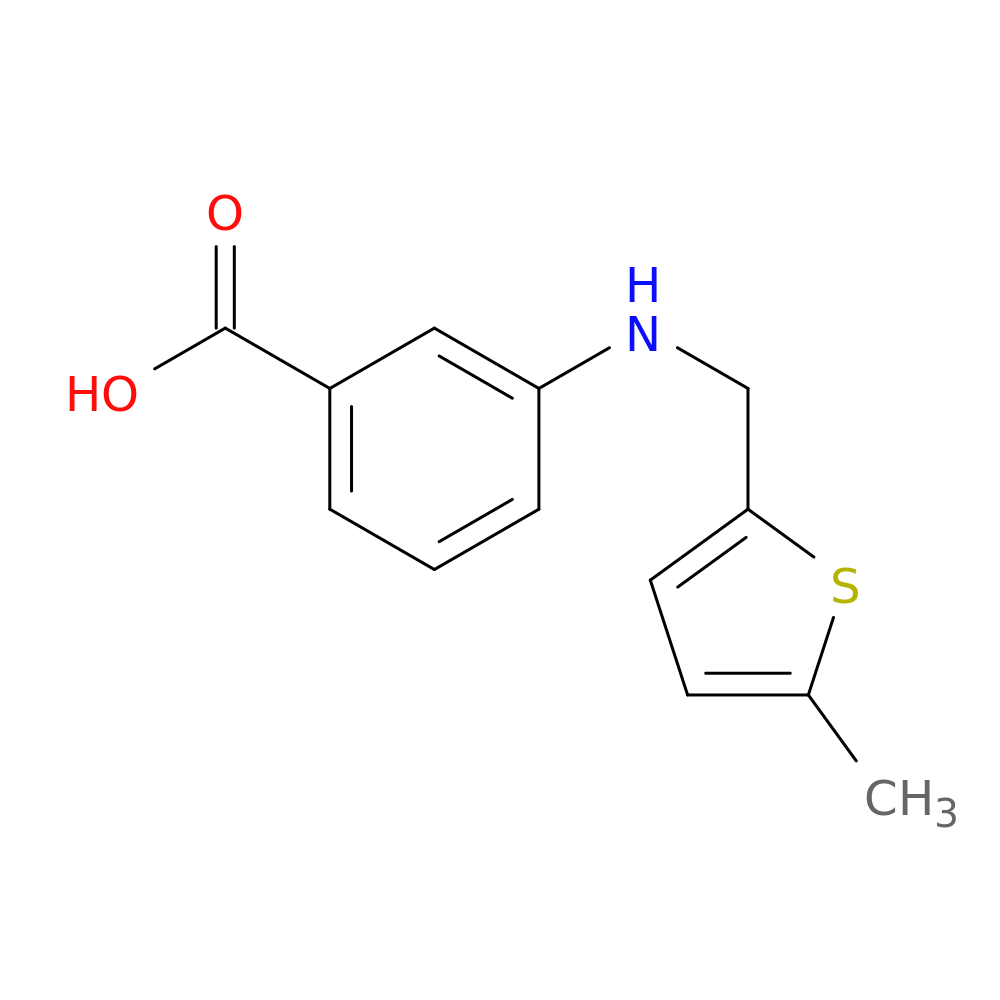 3-([(5-Methyl-2-thienyl)methyl]amino)benzoic acid