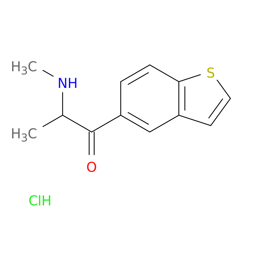 1-(1-benzothiophen-5-yl)-2-(methylamino)propan-1-one hydrochloride