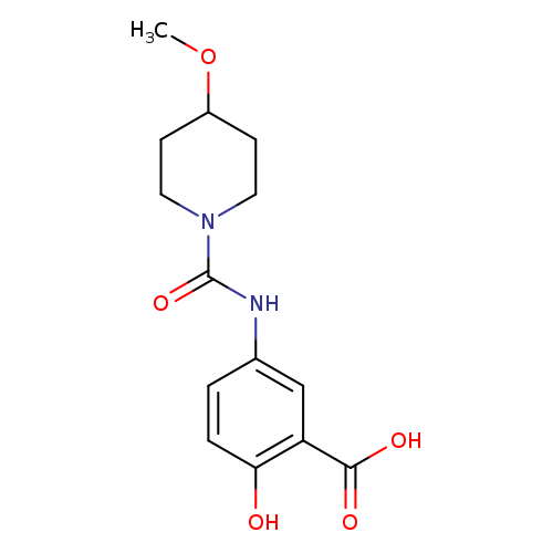 2-hydroxy-5-[(4-methoxypiperidine-1-carbonyl)amino]benzoic acid