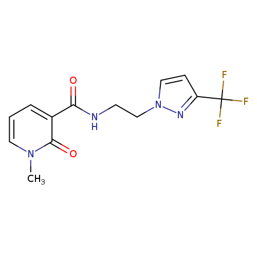 1-methyl-2-oxo-N-{2-[3-(trifluoromethyl)-1H-pyrazol-1-yl]ethyl}-1,2-dihydropyridine-3-carboxamide