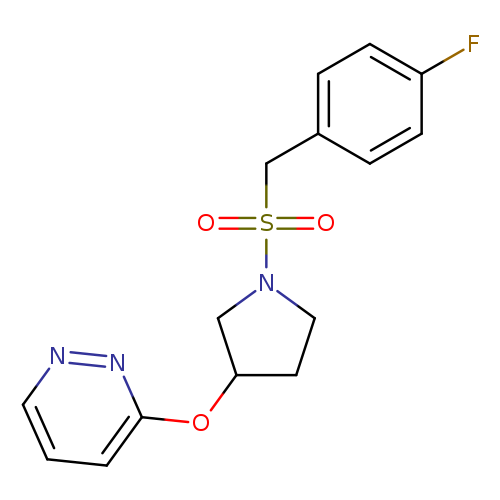 3-({1-[(4-fluorophenyl)methanesulfonyl]pyrrolidin-3-yl}oxy)pyridazine