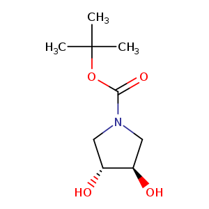 1-Pyrrolidinecarboxylic acid, 3,4-dihydroxy-, 1,1-dimethylethyl ester, (3R,4R)-