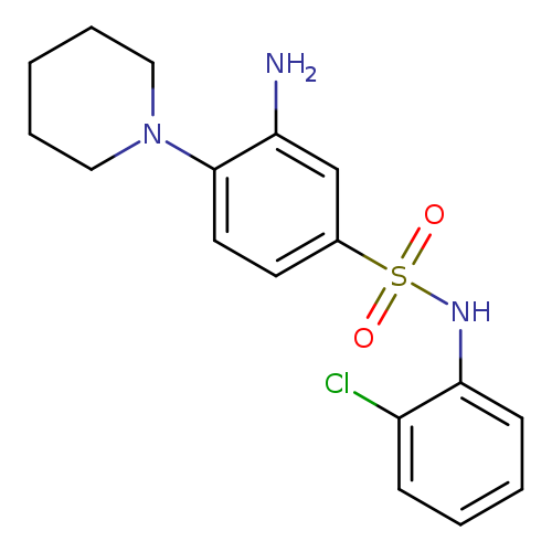3-amino-N-(2-chlorophenyl)-4-(piperidin-1-yl)benzene-1-sulfonamide