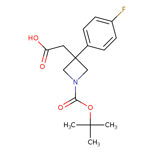 2-{1-[(tert-butoxy)carbonyl]-3-(4-fluorophenyl)azetidin-3-yl}aceticacid