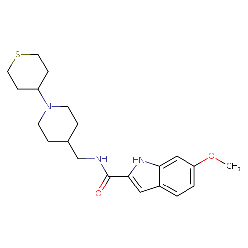 6-methoxy-N-{[1-(thian-4-yl)piperidin-4-yl]methyl}-1H-indole-2-carboxamide