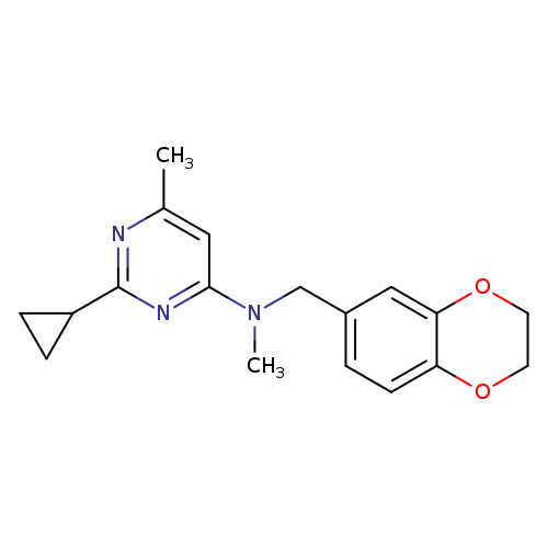 2-cyclopropyl-N-[(2,3-dihydro-1,4-benzodioxin-6-yl)methyl]-N,6-dimethylpyrimidin-4-amine