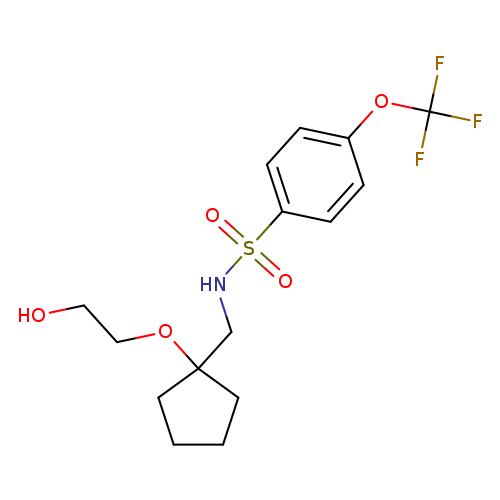 N-{[1-(2-hydroxyethoxy)cyclopentyl]methyl}-4-(trifluoromethoxy)benzene-1-sulfonamide
