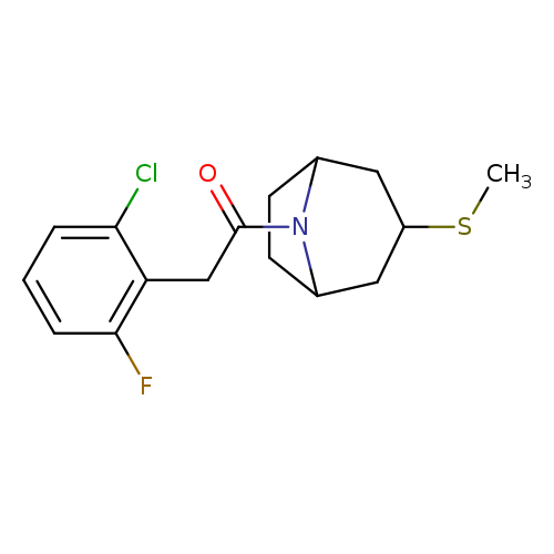 2-(2-chloro-6-fluorophenyl)-1-[3-(methylsulfanyl)-8-azabicyclo[3.2.1]octan-8-yl]ethan-1-one