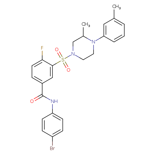 N-(4-bromophenyl)-4-fluoro-3-{[3-methyl-4-(3-methylphenyl)piperazin-1-yl]sulfonyl}benzamide