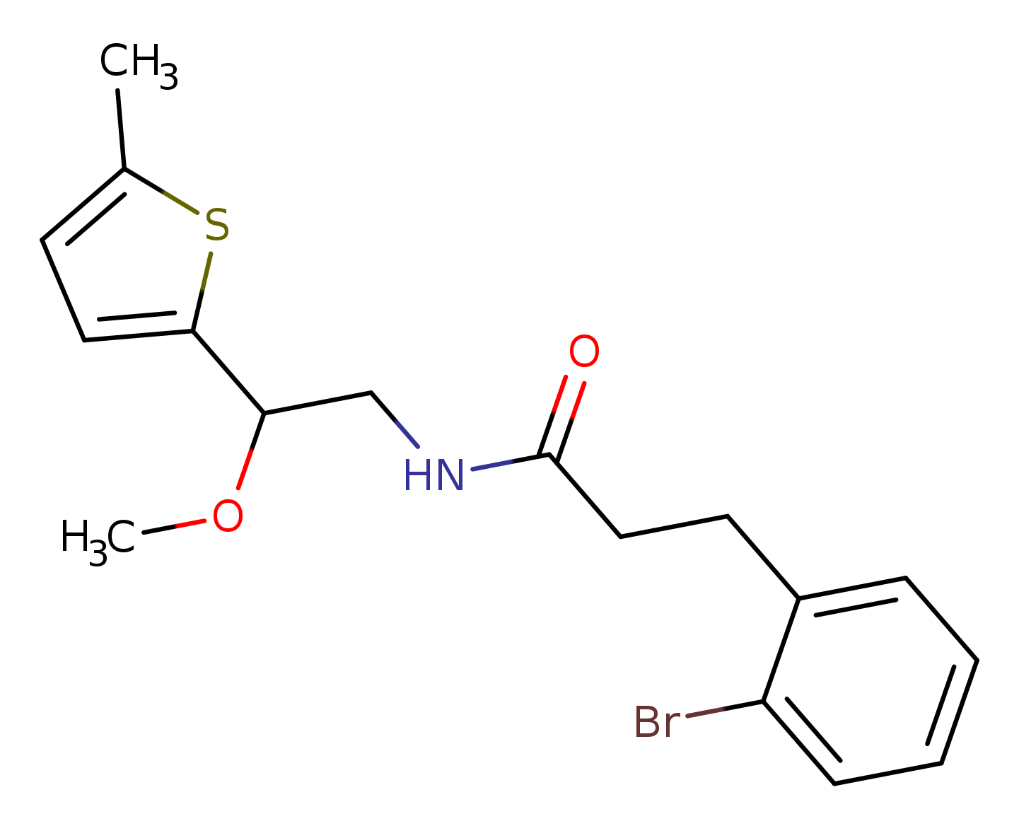 3-(2-bromophenyl)-N-[2-methoxy-2-(5-methylthiophen-2-yl)ethyl]propanamide