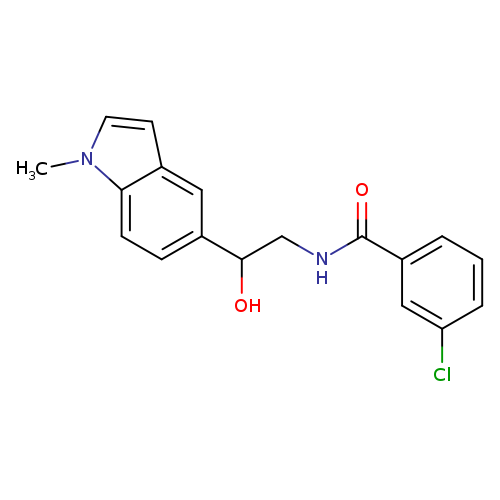 3-chloro-N-[2-hydroxy-2-(1-methyl-1H-indol-5-yl)ethyl]benzamide
