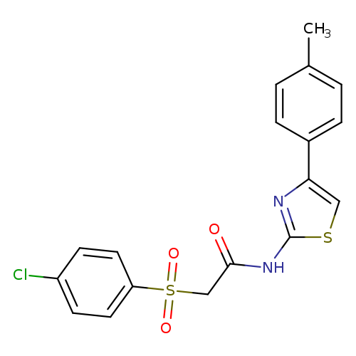 2-(4-chlorobenzenesulfonyl)-N-[4-(4-methylphenyl)-1,3-thiazol-2-yl]acetamide