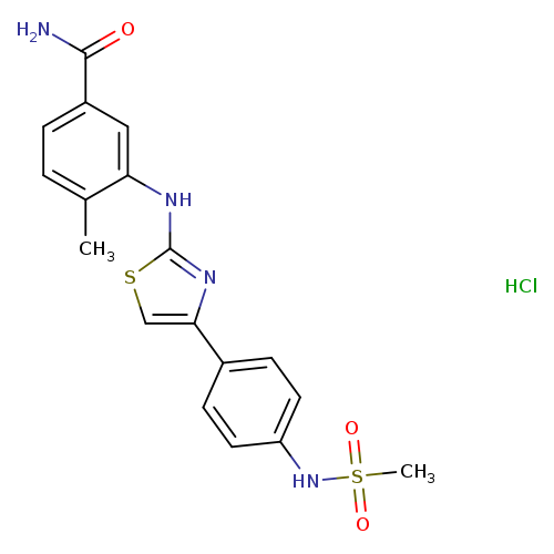 3-{[4-(4-methanesulfonamidophenyl)-1,3-thiazol-2-yl]amino}-4-methylbenzamide hydrochloride